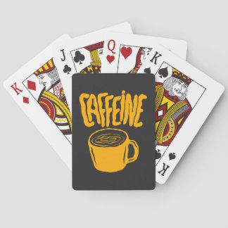 Yellow Caffeine Playing Cards