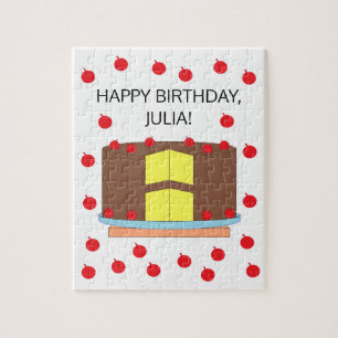 Yellow Cake with Chocolate Frosting Jigsaw Puzzle