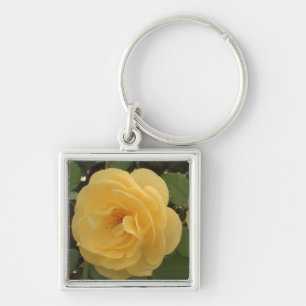 Yellow camellia keychain