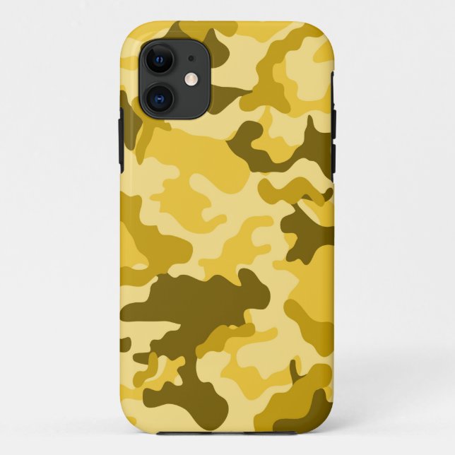 Yellow Camo iPad 5 Coque (Dos)