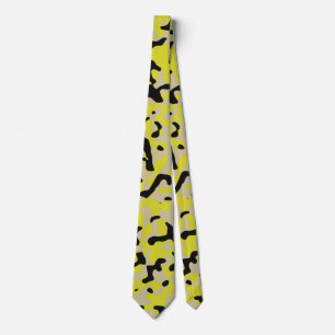 Yellow Camouflage in Beige and Grey Tie