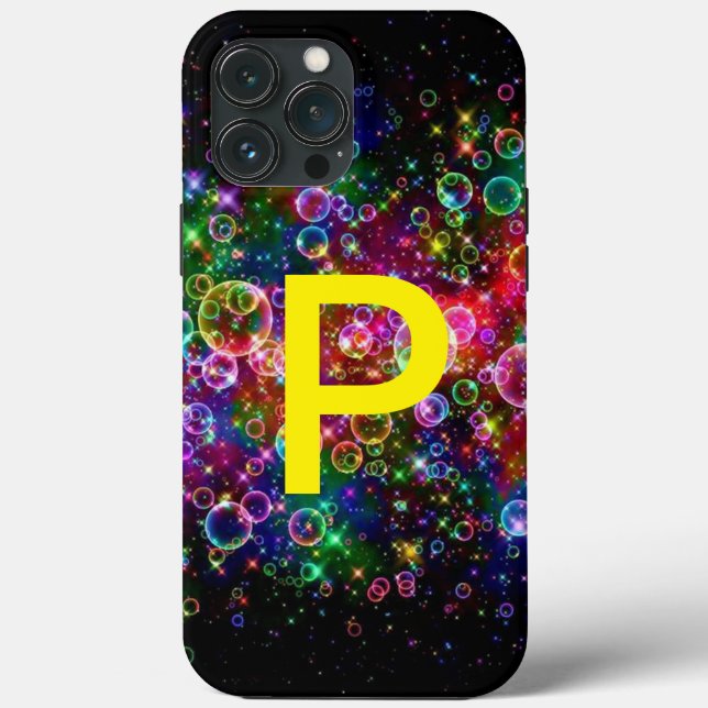 Yellow Capital 'P' Phone Cover – Stylish and Bold  (Back)