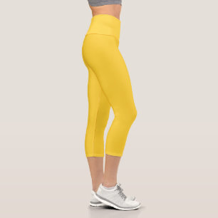 Yellow Capri Leggings