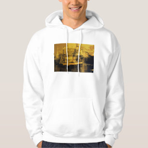 Yellow Car and Street Sign Hoodie