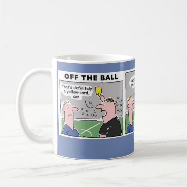 Yellow Card at Football Coffee Mug (Left)
