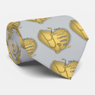 Yellow Cardiac Care Nurse Tie