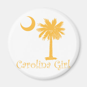 Yellow Carolina Girl Palmetto Magnet