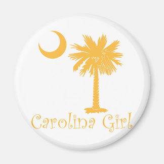 Yellow Carolina Girl Palmetto Magnet