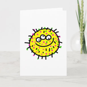 Yellow Cartoon Germ Card
