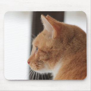 Yellow Cat Mouse Pad