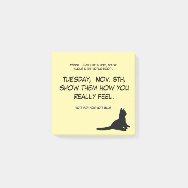 Yellow Cat Post-it Notes (Front)