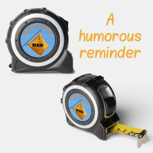 Yellow Caution Flag Measure Twice Dad Fun 1