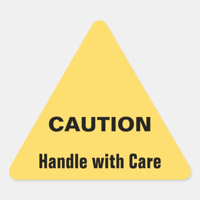 Yellow Caution Triangle Sticker (Front)