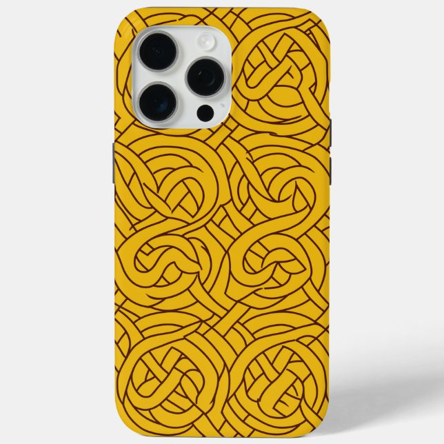🌟 Yellow Celtic Pattern in Interrelacs✨ Case-Mate iPhone Case (Back)