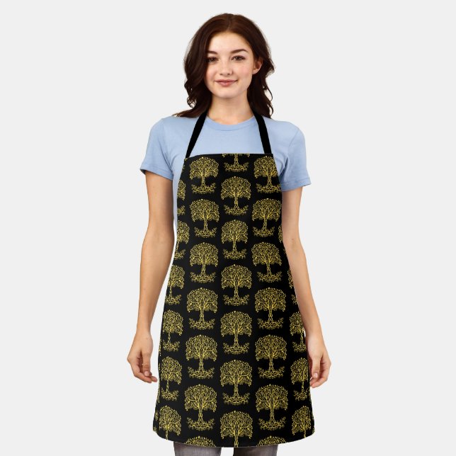 Yellow Celtic Tree Of Life Apron (Worn)