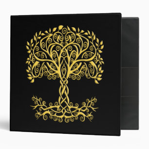Yellow Celtic Tree Of Life Binder