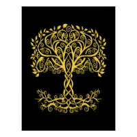 Yellow Celtic Tree Of Life