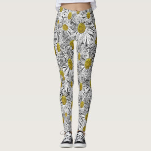 Yellow Centred Daisies Leggings