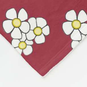 Yellow Centred Daisy Fleece Blanket