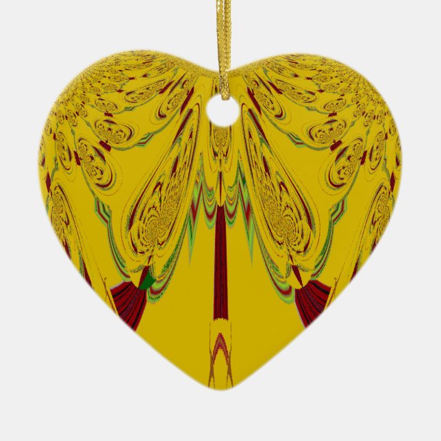 Yellow Ceramic Ornament (Front)