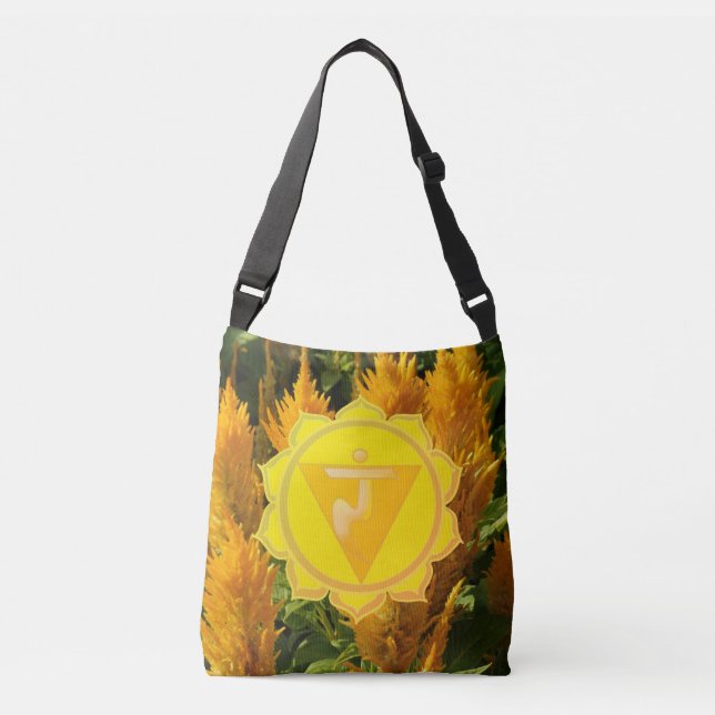 Yellow Chakra Custom All-Over-Print Cross Body Bag (Front)