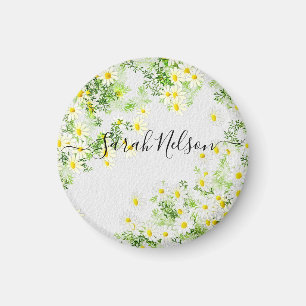 Yellow Chamomile Flowers Magnet