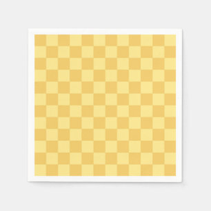Yellow Checkerboard Pattern Napkin