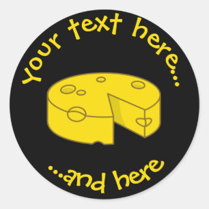 Yellow Cheese Classic Round Sticker