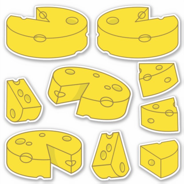 Yellow Cheese Icon Set (Front)