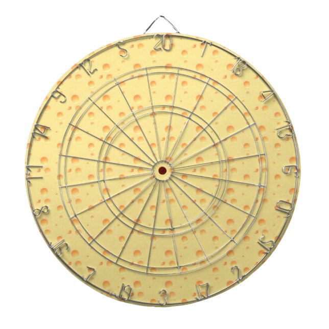 Yellow Cheese Look Dartboard (Front)