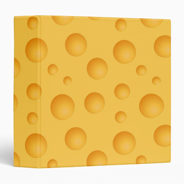Yellow Cheese Pattern Binder (Front/Spine)