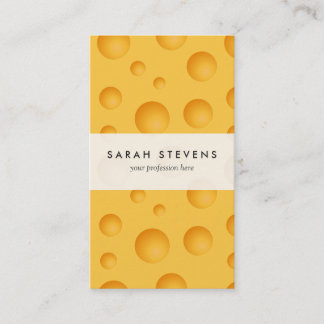 Yellow Cheese Pattern Business Card