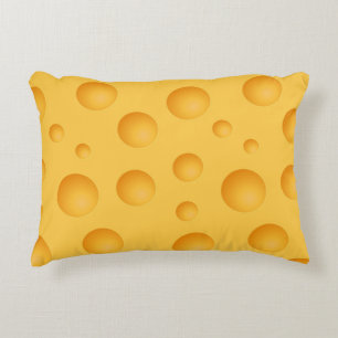 Yellow Cheese Pattern Decorative Pillow