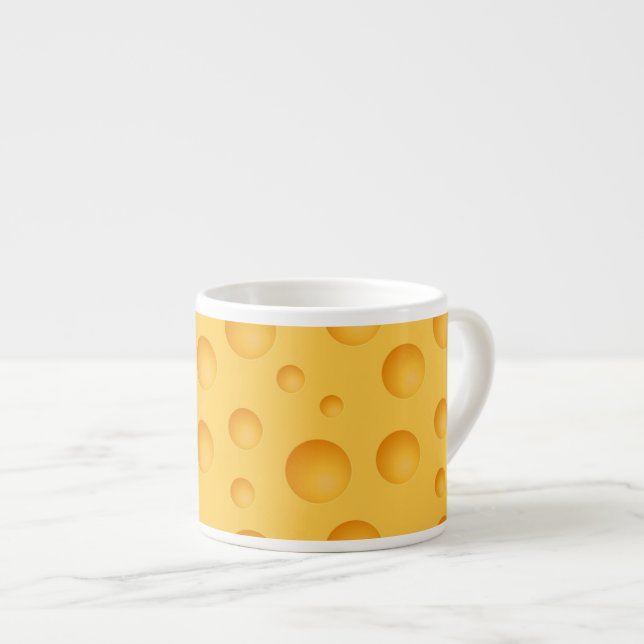 Yellow Cheese Pattern Espresso Cup (Front Right)