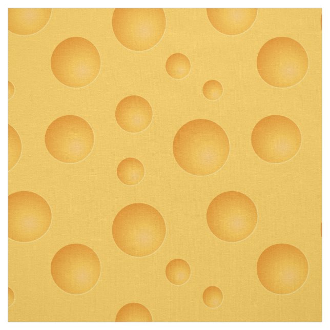 Yellow Cheese Pattern Fabric (Swatch)