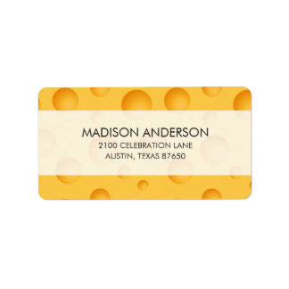 Yellow Cheese Pattern Label