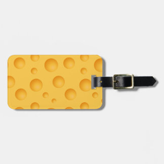 Yellow Cheese Pattern Luggage Tag