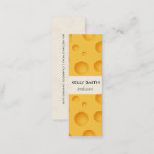 Yellow Cheese Pattern Mini Business Card (Front/Back)