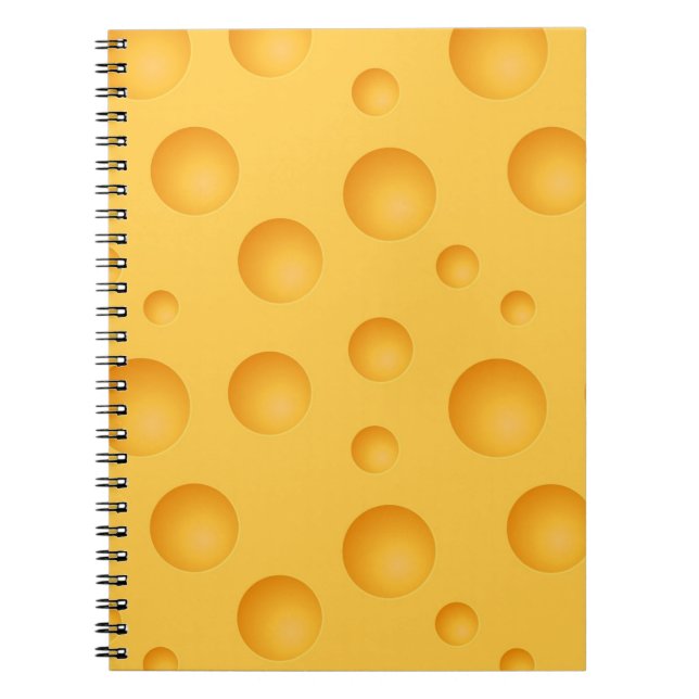 Yellow Cheese Pattern Notebook (Front)