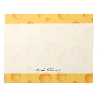 Yellow Cheese Pattern Notepad