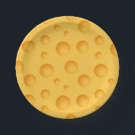 Yellow Cheese Pattern Paper Plate<br><div class="desc">Yellow Cheese Pattern</div>