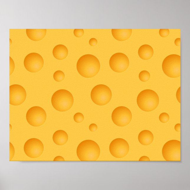 Yellow Cheese Pattern Poster (Front)