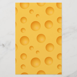 Yellow Cheese Pattern Stationery