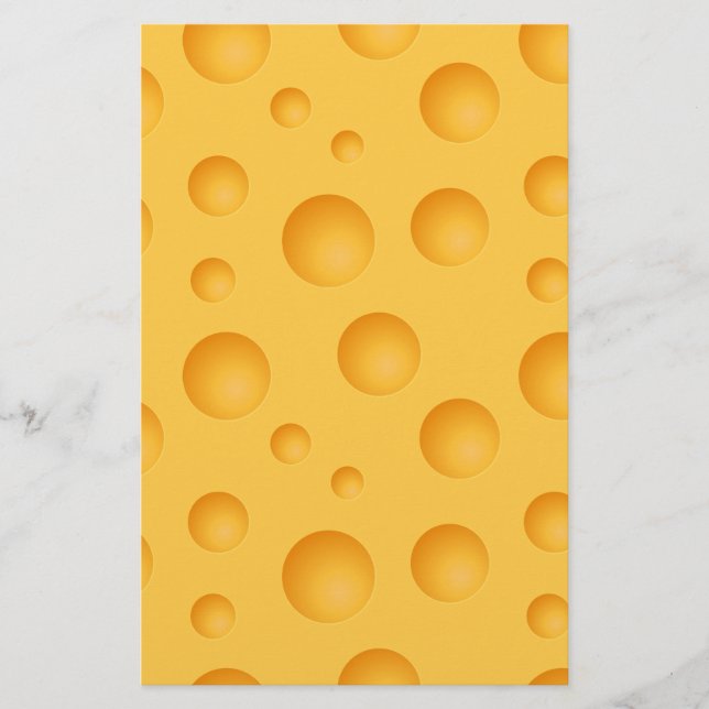 Yellow Cheese Pattern Stationery (Front)