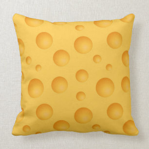 Yellow Cheese Pattern Throw Pillow