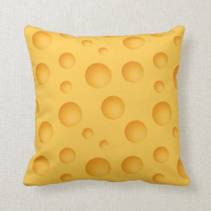 Yellow Cheese Pattern Throw Pillow