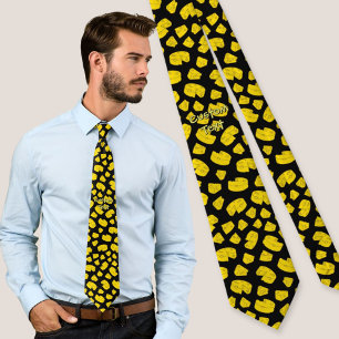 Yellow Cheese Pattern Tie