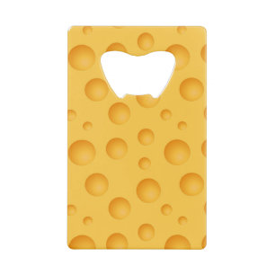 Yellow Cheese Pattern Wallet Bottle Opener