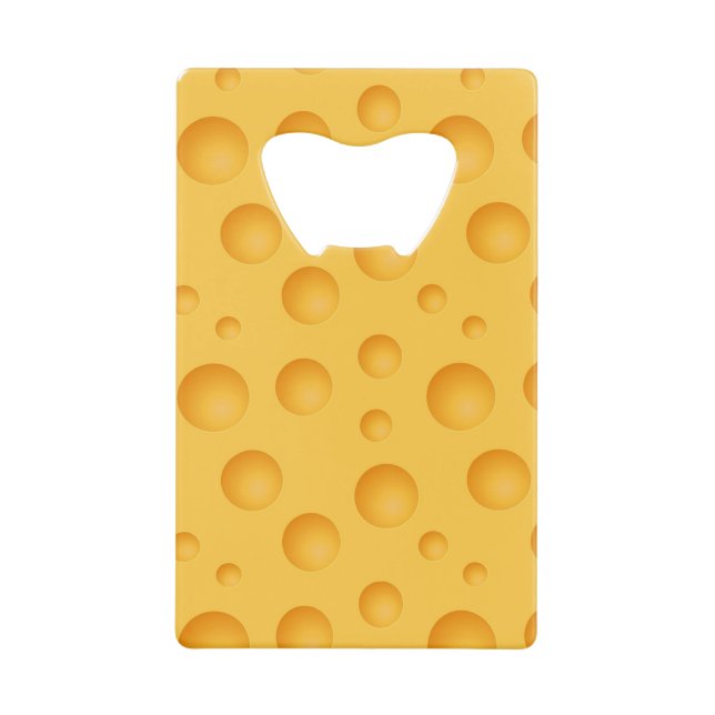 Yellow Cheese Pattern Wallet Bottle Opener (Front)
