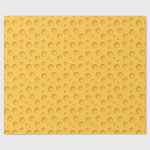 Yellow Cheese Pattern Wrapping Paper